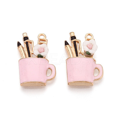 Golden Tone Alloy Enamel Pendants FIND-SZC0017-051-1