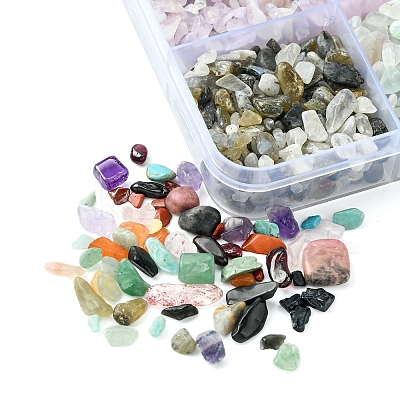 305G 15 Styles Natural Mixed Gemstone Chip Beads G-FS0005-63-1
