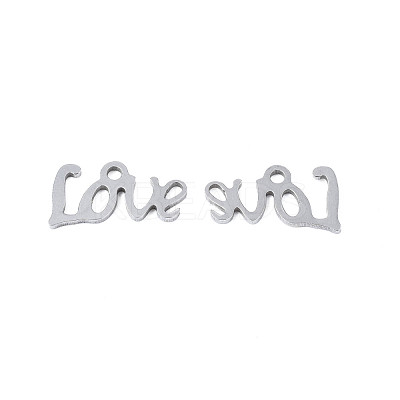 Non-Tarnish 304 Stainless Steel Connector Charms STAS-N095-117-1