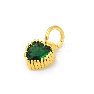 Brass Micro Pave Cubic Zirconia Pendants KK-H204-01G-06-1