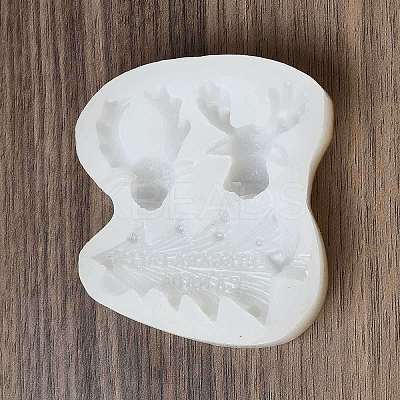 Double Christmas Deer DIY Candlestick Silicone Molds LS-SIMO-B002-04-1