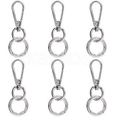 Teardrop Alloy Swivel Clasps PURS-SP0001-02P-1
