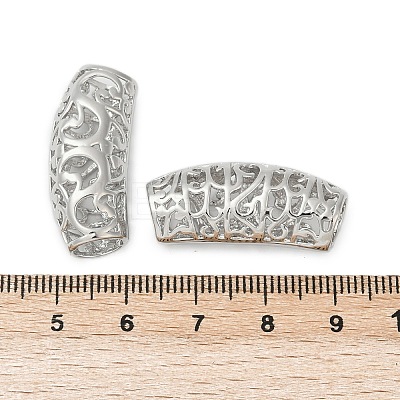 Hollow Out Brass Tube Beads KK-G532-03P-1