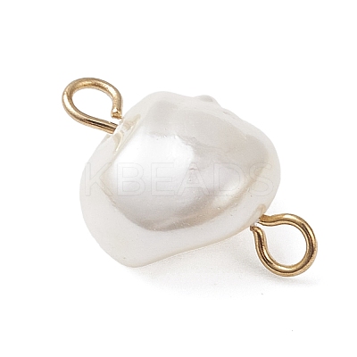 Electroplated Shell Pearl Nuggets Links PALLOY-JF04646-01-1