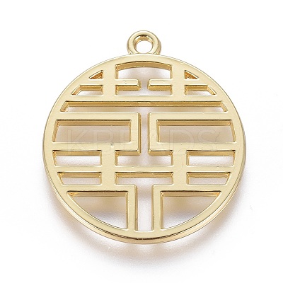Alloy Enamel Chinese Symbol Pendants LS-PALLOY-I166-35KCG-1