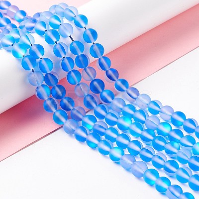 Synthetic Moonstone Beads Strands G-E573-01B-19-1