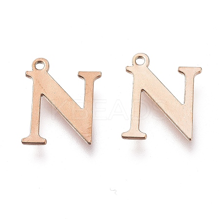 PVD Vacuum Plating  304 Stainless Steel Charms STAS-H112-N-RG-1