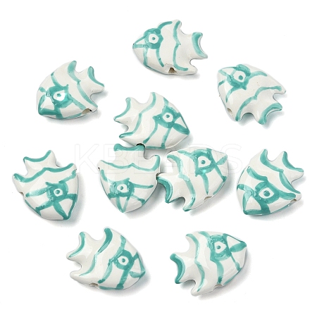 10Pcs Handmade Porcelain Beads PORC-YW0001-24A-1