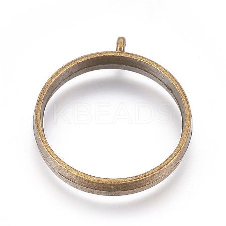 Alloy Open Back Bezel Pendants LS-PALLOY-WH0030-01AB-1