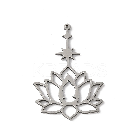 201 Stainless Steel Filigree Pendants LS-STAS-K298-04P-1