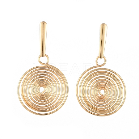 Copper Vortex Dangle Stud Earrings X-EJEW-JE03897-1