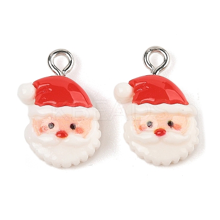 Christmas Theme Opaque Resin Pendants RESI-S08-01I-1