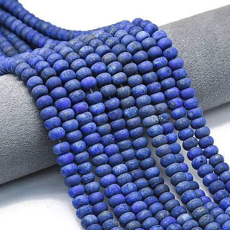 Dyed Natural Lapis Lazuli Beads Strands G-P575-A46-8x5mm-02-1