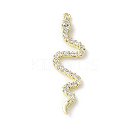 Brass Micro Pave Clear Cubic Zirconia Pendants LS-KK-S505-03G-03-1