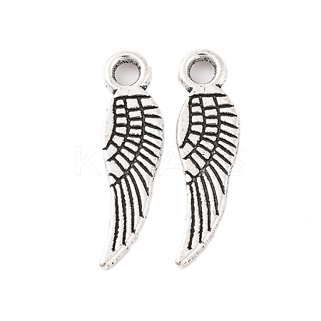 Tibetan Style Alloy Wing Charms TIBEP-3344-AS-NR-1