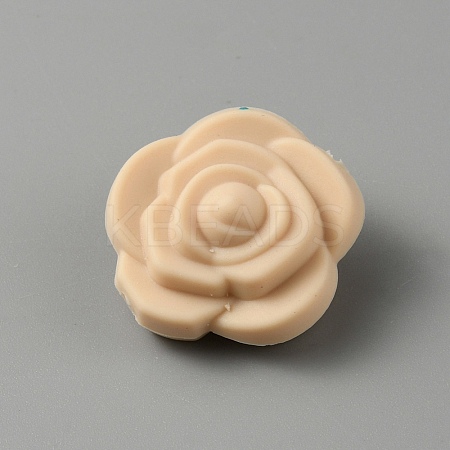 Rose Food Grade Eco-Friendly Silicone Beads LS-SIL-WH0014-20G-1