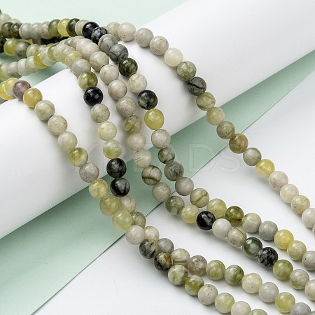 Natural Qinghua Jade Beads Strands G-G818-01-6mm-1