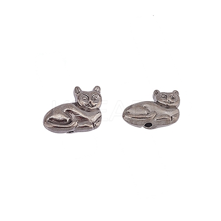 Cat Alloy Beads TIBEP-GC183-B-RS-1