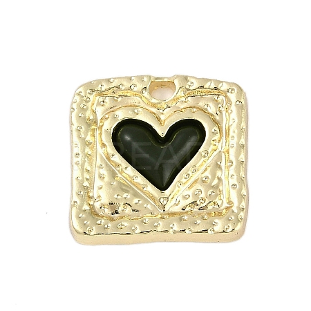 Rack Plating Alloy Enamel Pendants PALLOY-P309-04G-04-1