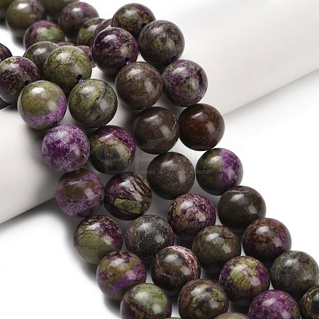 Natural Atlantisite Stichtite Beads Strands G-Z110-C06-12mm-1