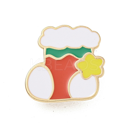 Christmas Theme Cartoon Alloy Brooches JEWB-A025-01F-1