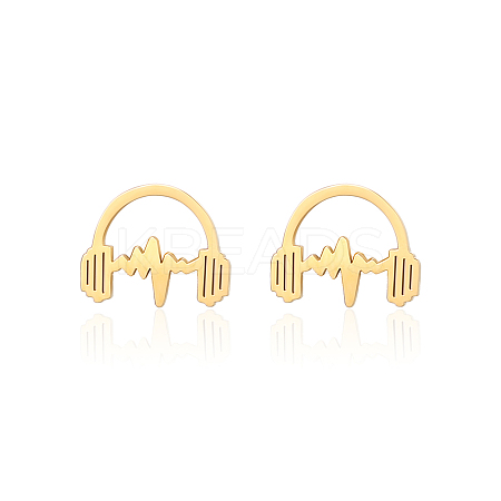 Fashionable 304 Stainless Steel Earbuds for Women's Daily Wear OO6241-1-1