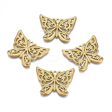 Ion Plating(IP) 201 Stainless Steel Pendants STAS-S119-163G-1