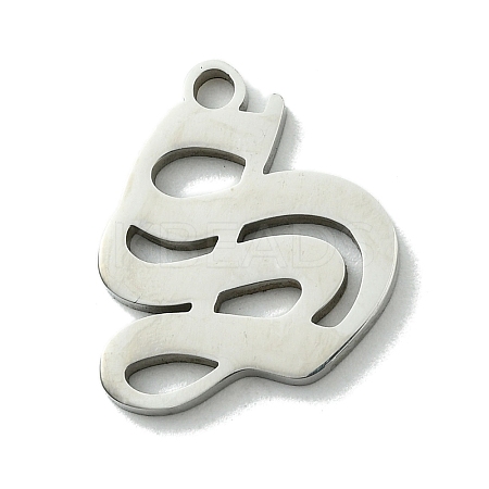 Non-Tarnish 201 Stainless Steel Pendants STAS-B055-01P-S-1