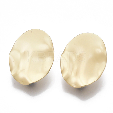 Smooth Surface Alloy Stud Earring Findings X-PALLOY-T064-35MG-1