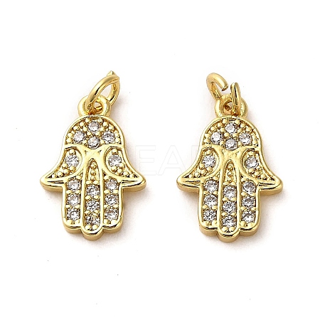 Rack Plating Real 18K Gold Plated Brass Pendants KK-B077-04G-1