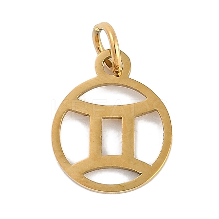 Ion Plating(IP) 304 Stainless Steel Charms STAS-R135-05G-02-1