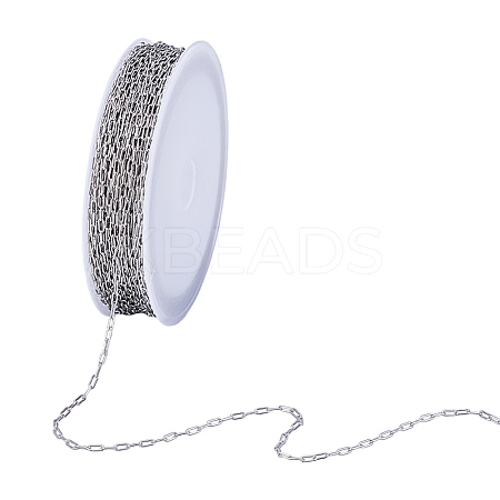10M 304 Stainless Steel Paperclip Chains CHS-UN0001-33-1
