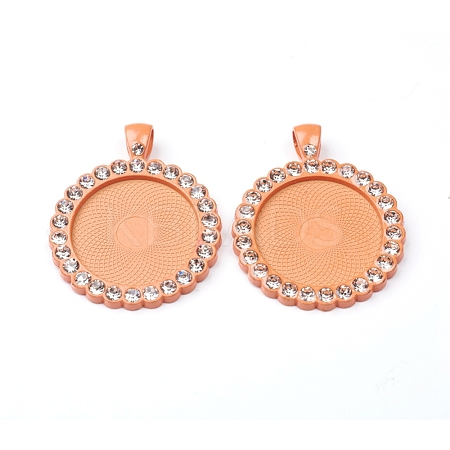Alloy Pendant Cabochon Settings PALLOY-WH0066-33D-1