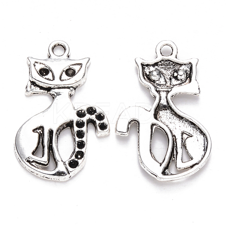 Tibetan Style Alloy Pendant Rhinestone Settings TIBEP-S319-059AS-RS-1