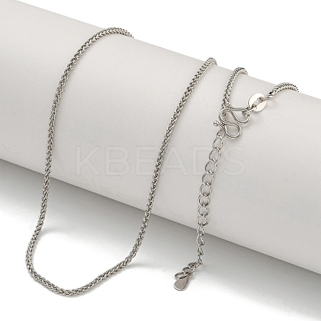 Brass Wheat Chain Necklaces for Women NJEW-U011-09P-1