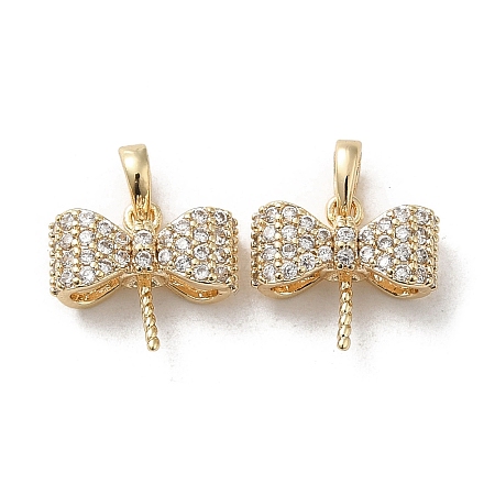 Brass Micro Pave Cubic Zirconia Pendants KK-H455-58G-1
