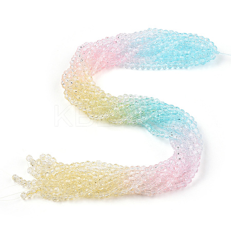 Transparent Glass Beads Strands X-GLAA-E036-07A-1