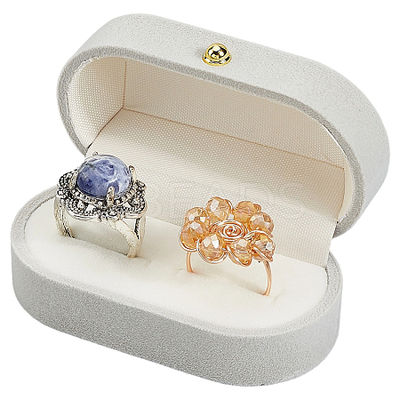 1Pc Rectangle Velvet Couple Rings Box CON-BBC0001-20C-1