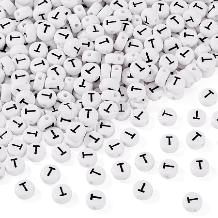 500Pcs Acrylic Beads SACR-TA0001-55T-1