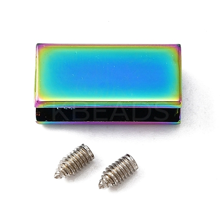 Rainbow Color Zinc Alloy Bag Decorative Edge Buckles DIY-WH0304-417-1