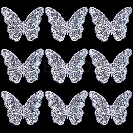 Butterfly Polyester Embroidery Ornament Accessories PATC-WH0008-23-1