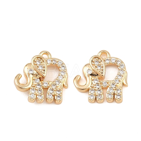 Brass Micro Pave Cubic Zirconia Pendants KK-K407-53G-1