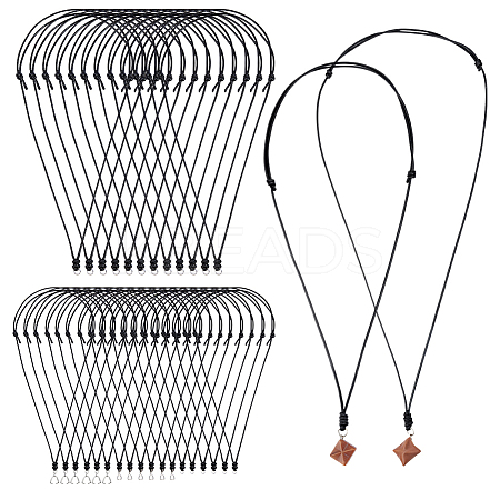 DIY Adjustable Waxed Cord Pendant Necklaces & Adjustable Waxed Polyester Cord Bracelet Making Sets NJEW-NB0001-26-1