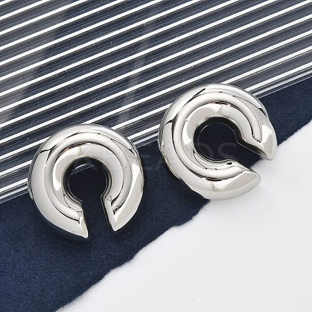 304 Stainless Steel C-Shaped Cuff Earrings for Women EJEW-M068-30P-1