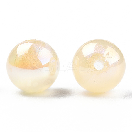ABS Plastic Imitation Pearl Beads PACR-N013-01B-04-1