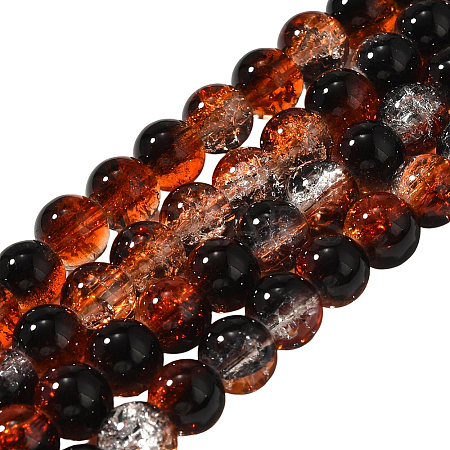 4Strands Crackle Glass Beads Strands CCG-PA0001-01A-1