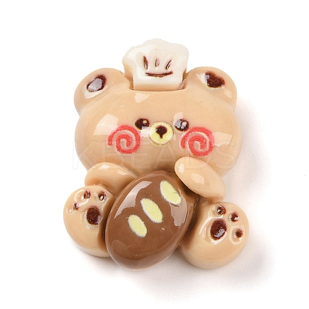 Bear Bread Opaque Resin Decoden Cabochons CRES-Q220-05C-1