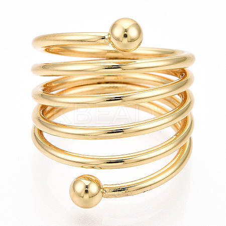 Brass Wire Multi-Layer Wrap Ring RJEW-Q778-02G-1