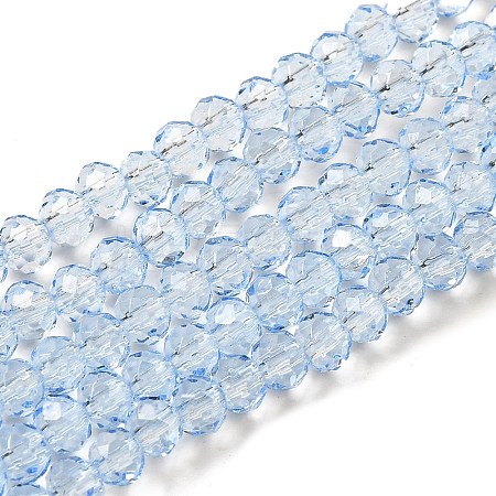 Transparent Baking Paint Glass Beads Strands DGLA-A034-T4mm-D13-1