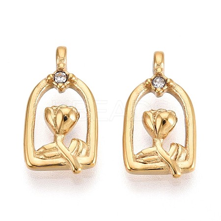 304 Stainless Steel Pendants STAS-N109-195G-1